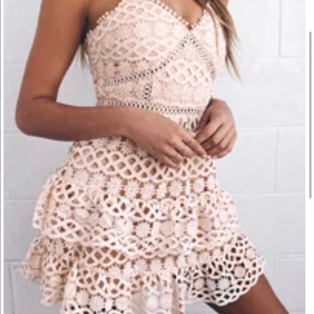 Lulu’s Pink Crochet Dress